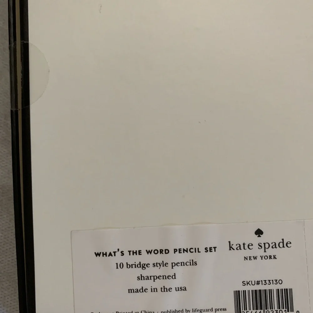 NIB Vintage kate spade WHAT'S THE WORD Bridge Style Pencil Set